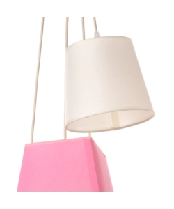 Lampada a sospensione "ninetta" multicolor, e14