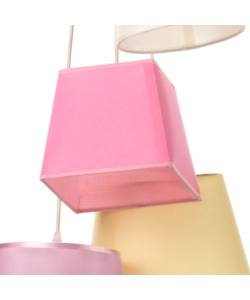 Lampada a sospensione "ninetta" multicolor, e14