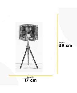 Lampada da tavolo 'flam' in metallo grigio, e14