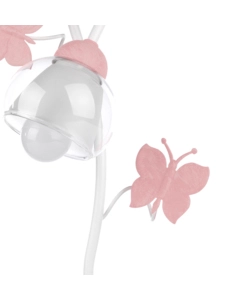 Lume "butterfly" bianco e rosa, e14