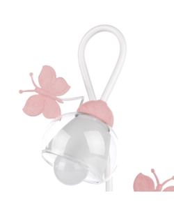 Lume "butterfly" bianco e rosa, e14