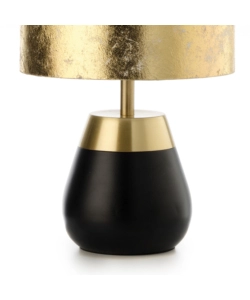 Lampada "kint" in metallo nera e oro, e27