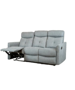 Divano 3 posti "mia" con recliner manuale grigio antracite 179x90x101 cm