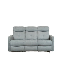 Divano 3 posti "mia" con recliner manuale grigio antracite 179x90x101 cm