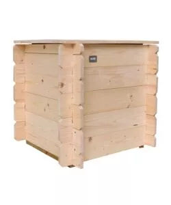 Baule da esterno alce 'gaia' in legno 99 lt 60x60x54cm