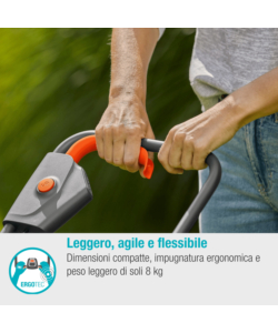 Tagliaerba a batteria gardena "powermax 30" taglio da 30 cm 18 v solo corpo macchina
