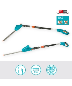 Tagliasiepi telescopico a batteria gardena "ths 42" lama 42 cm 18v, solo corpo macchina