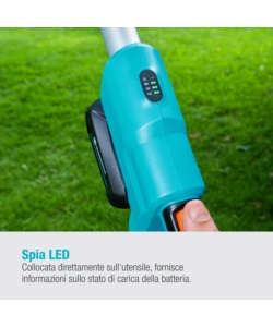 Tagliasiepi telescopico a batteria gardena "ths 42" lama 42 cm 18v, solo corpo macchina
