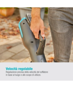 Soffiatore a batteria gardena "powerjet" 18v, solo corpo macchina