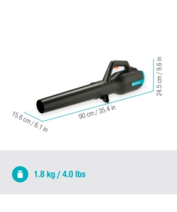 Soffiatore a batteria gardena 'powerjet' 18v, solo corpo macchina