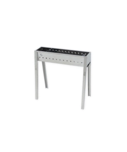 Cuocispiedini a carbonella lisa "milano 50" in acciaio inox 50x32,5x49,5 cm
