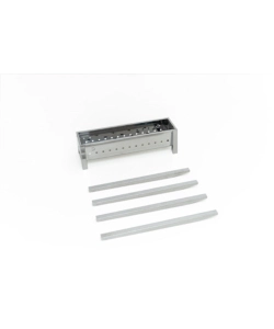 Cuocispiedini a carbonella lisa "milano 50" in acciaio inox 50x32,5x49,5 cm