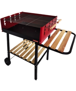 Barbecue a carbonella sandrigarden "sg 73-53" con ruote 115x56x92 cm