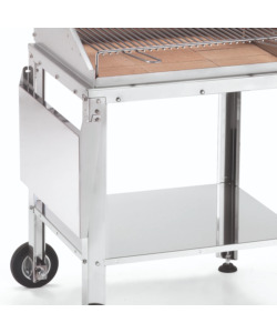 BARBECUE A LEGNA/CARBONE BEST STEEL 56659/X IN ACCIAIO INOX, 110X60X109 CM - OMPAGRILL