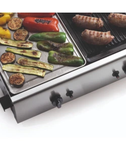 Barbecue a gas ompagrill con plancha singola 1 bruciatore 40x43 cm