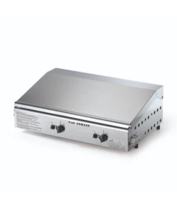 Barbecue a gas ompagrill con plancha doppia rigata 2 bruciatori 70,5x44x21,5 cm