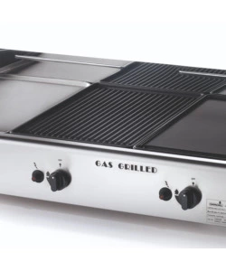 Barbecue a gas ompagrill con plancha tripla 3 bruciatori 83x44x21,5 cm