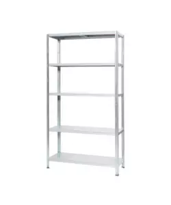 Scaffale 5 ripiani in metallo ad incastro grima portata 400 kg 100x40x187 cm