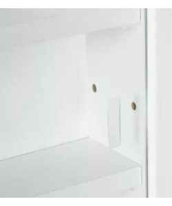 Vetrinetta espositore per collezionismo bellahome bianco con ante in vetro temperato 80x11x60 cm