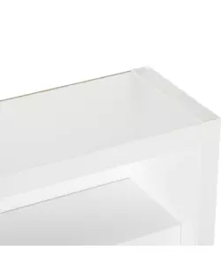 Vetrinetta espositore per collezionismo bellahome bianco con ante in vetro temperato 80x11x60 cm