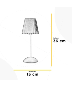 Lampada da tavolo 'loris' nero e sabbia, e14