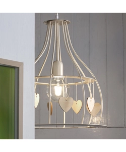 Lampadario "leonilde" avorio, e27