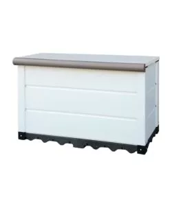 Baule da esterno garofalo 'storage box tucany evo 150' in pvc bianco 150 lt 82,5x48x56 cm
