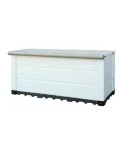 Baule da esterno garofalo 'storage box tuscany 230' in pvc bianco 230 lt 123x48x56 cm