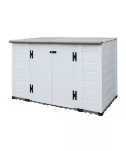 Baule da esterno garofalo 'box tuscany evo 200 flat' in pvc bianco 1706 lt 203x91x104 cm