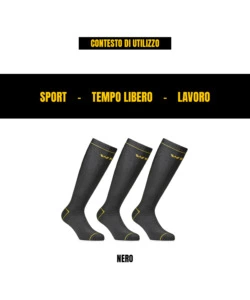 15 paia calza lunga invernale da lavoro anti-infortunistica "wrk08" colore nero, tg 43/46 - wrk