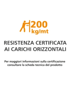 PARAPETTO MODULARE CERTIFICATO IN ACCIAIO INOX AISI 304 CON FISSAGGIO A PARETE, 150 CM- KIT COMPLETO B1