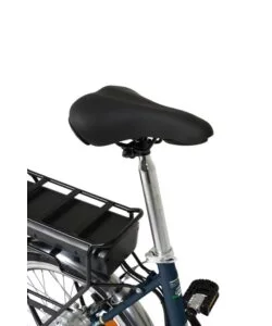 Bici elettrica e-bike city fold green nera con pedalata assistita,  autonomia 20 km  e pieghevole