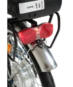 Bici elettrica e-bike city fold green nera con pedalata assistita,  autonomia 20 km  e pieghevole