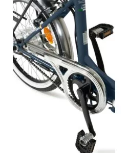 Bici elettrica e-bike city fold green nera con pedalata assistita,  autonomia 20 km  e pieghevole