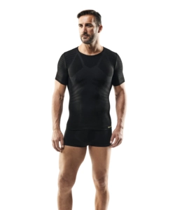 1 pezzo t-shirt uomo tecnica "wrk301" colore nero, tg l/xl - wrk