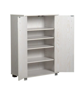 Armadio multifunzione bellahome in laminato bianco venato basso 60x35x90 cm
