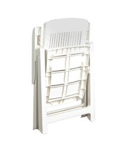 Sdraio pieghevole "tampa" in polipropilene bianco 60x61x109 cm