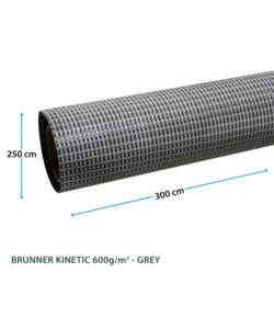 Stuoia da campeggio brunner "kinetic 600" grigio 250x350 cm