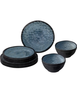 Set 12 stoviglie da campeggio brunner "venetian" in stone touch antiscivolo