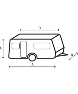 Copertura protettiva per caravan brunner "cover 6m" in tnt a 4 strati, 500-550 cm