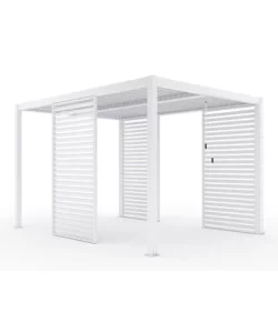 Pannello singolo fisso per pergole riviera "blind" in alluminio bianco 123x238 cm