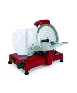 Affettatrice 'ivory vintage' rosso, con lama temperata 250 mm - 140w