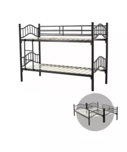 Letto a castello bellahome 'berna'  scomponibile in 2 letti singoli in ferro nero 203x83x145,5 cm