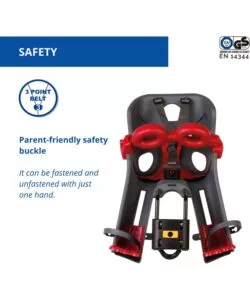 Seggiolino anteriore per bicletta bellelli "freccia" dark grey, portata massima 15 kg