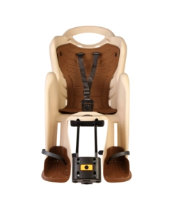 Seggiolino bici mr fox relax beige - attacco al telaio - grigio