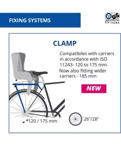 Seggiolino posteriore per bicicletta bellelli "mr fox " luxe easy dream forest , portata massima 22 kg