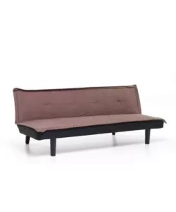 Divano letto "twist" 3 posti marrone, 184x75x68 cm