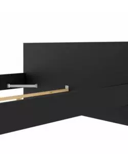 Giroletto matrimoniale "naia" nero opaco 160x200 cm
