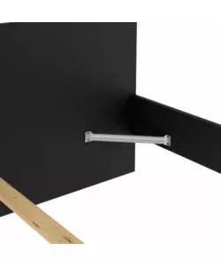 Giroletto matrimoniale "naia" nero opaco 160x200 cm