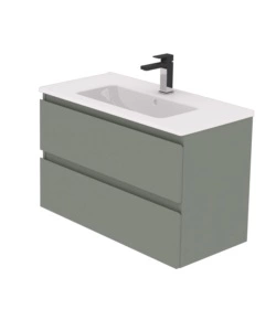 Mobile bagno "leonardo" verde, 80 cm